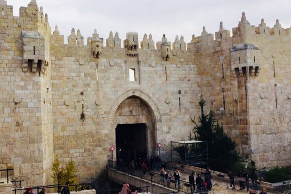 Damascus Gate, one of the main entrances to the Old City of Jerusalem.