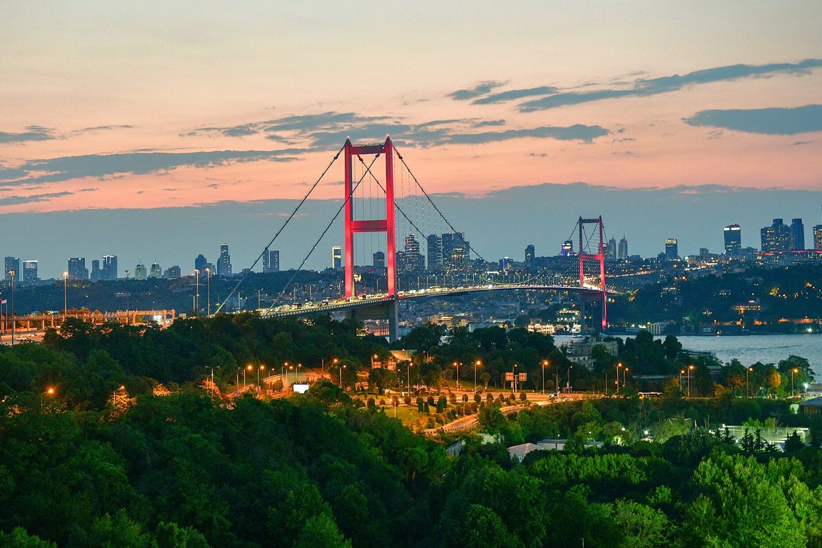 The first Bosphorus Bridge, Istanbul.