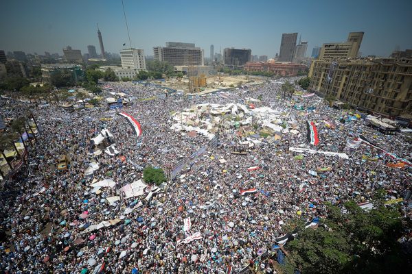 Protesters fill Tahrir Square in Cairo.