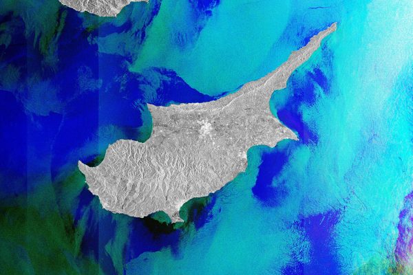 Cyprus and the eastern Mediterranean from space (Envisat satellite).