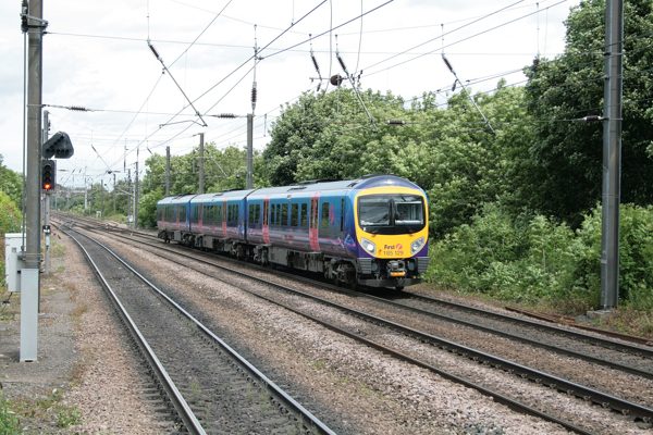The East Coast Main Line in County Durham.